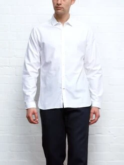 Conduit Classic Shirt Brecon White -Men's Fashion-Oliver Spencer CONDUITCLASSICBRECONWHITE6copy