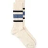 Polperro Socks Albion Cream/Sky Blue -Men's Fashion-Oliver Spencer FlatOSMA554MillerSockAlbionCreamSkyBlue
