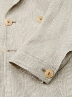 Sand Davidson Double-Breasted Suit -Men's Fashion-Oliver Spencer FlatOSMJ289aDoubleBreastedJacketDAV01SANDavidsonSand2 6e265464 998d 49a3 9438 4369b27292e5