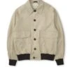 Linfield Bomber Jacket Coney Sand -Men's Fashion-Oliver Spencer FlatOSMJ325cLinfieldBomberJacketCON01SANConeySand