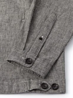 Milford Jacket Rackfield Black/White -Men's Fashion-Oliver Spencer FlatOSMJ351MilfordJacketRAC01BLWRackfieldBlackWhite2