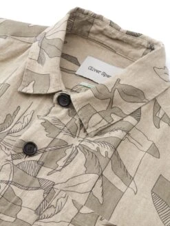 Milford Jacket Westgate Beige -Men's Fashion-Oliver Spencer FlatOSMJ351aMilfordJacketWES01BEIWestgateBeige1