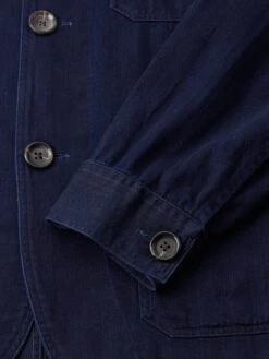 Hythe Jacket Faye Indigo Blue -Men's Fashion-Oliver Spencer FlatOSMJ362HytheJacketFAY01INBFayeIndigoBlue2