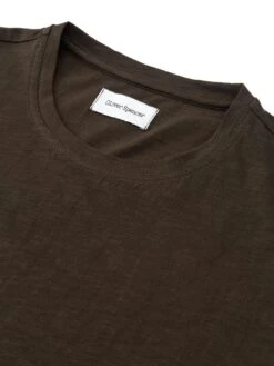 Conduit T-Shirt Hawley Dark Brown 10 Conduit T-Shirt Hawley Dark Brown -Men's Fashion-Oliver Spencer FlatOSMK580ConduitTShirtHAW01DABHawleyDarkBrown12