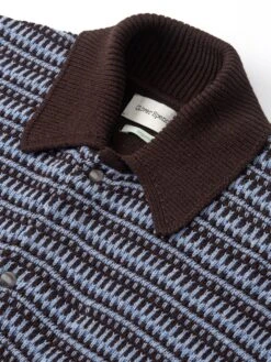 Roxwell Knitted Jacket Riverton Brown -Men's Fashion-Oliver Spencer FlatOSMK619aRoxwellKnittedJacketRIV01BRORivertonBrown1