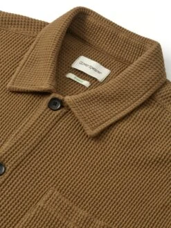 Ashby Short Sleeve Jersey Shirt Barton Tobacco Brown -Men's Fashion-Oliver Spencer FlatOSMK741AshbyShortSleeveJerseyShirtBAR01TOBBartonTobaccoBrown1