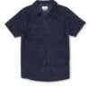 Austell Short Sleeve Polo Shirt Willow Navy 1 Austell Short Sleeve Polo Shirt Willow Navy -Men's Fashion-Oliver Spencer FlatOSMK741AustellPoloShirtWIL01NAVWillowNavy