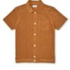 Ashby Short Sleeve Jersey Shirt Haywood Ochre -Men's Fashion-Oliver Spencer FlatOSMK742AshbyShortSleeveJerseyShirtHAY01OCHHaywardOchre