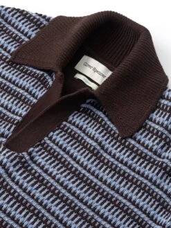 Short Sleeve Penhale Polo Shirt Riverton Brown -Men's Fashion-Oliver Spencer FlatOSMK747ShortSleevePoloShirtRIV01BRORivertonBrown1