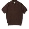 Short Sleeve Penhale Polo Shirt Tamar Brown -Men's Fashion-Oliver Spencer FlatOSMK747ShortSleevePoloShirtTAM01BROTamarBrown