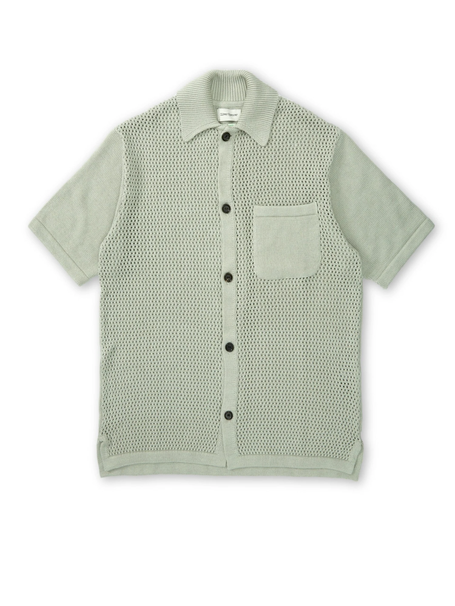 Short Sleeve Mawes Knitted Shirt Tamar Pale Green 3 Short Sleeve Mawes Knitted Shirt Tamar Pale Green