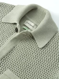 Short Sleeve Mawes Knitted Shirt Tamar Pale Green 10 Short Sleeve Mawes Knitted Shirt Tamar Pale Green -Men's Fashion-Oliver Spencer FlatOSMK748ShortSleeveMawesShirtTAM01PAGTamarPaleGreen1