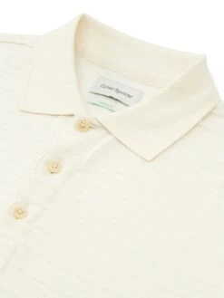 Glendale Polo Shirt Dornie Cream -Men's Fashion-Oliver Spencer FlatOSMK753GlendalePoloShirtDOR01CREDornieCream1
