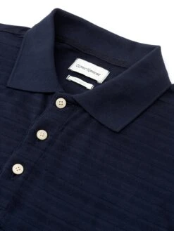 Glendale Polo Shirt Dornie Navy -Men's Fashion-Oliver Spencer FlatOSMK753GlendalePoloShirtDOR01NAVDornieNavy1