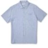 Riviera Short Sleeve Shirt Hughes Blue 1 Riviera Short Sleeve Shirt Hughes Blue -Men's Fashion-Oliver Spencer FlatOSMS102RivieraShortSleeveShirtHUG01BLUHughesBlue