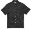 Riviera Short Sleeve Shirt Priory Black 2 Riviera Short Sleeve Shirt Priory Black -Men's Fashion-Oliver Spencer FlatOSMS102RivieraShortSleeveShirtPRI01BLKPrioryBlack