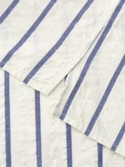 Riviera Short Sleeve Shirt Rickman White/Blue -Men's Fashion-Oliver Spencer FlatOSMS102RivieraShortSleeveShirtRIC01WHBRickmanWhiteBlue2