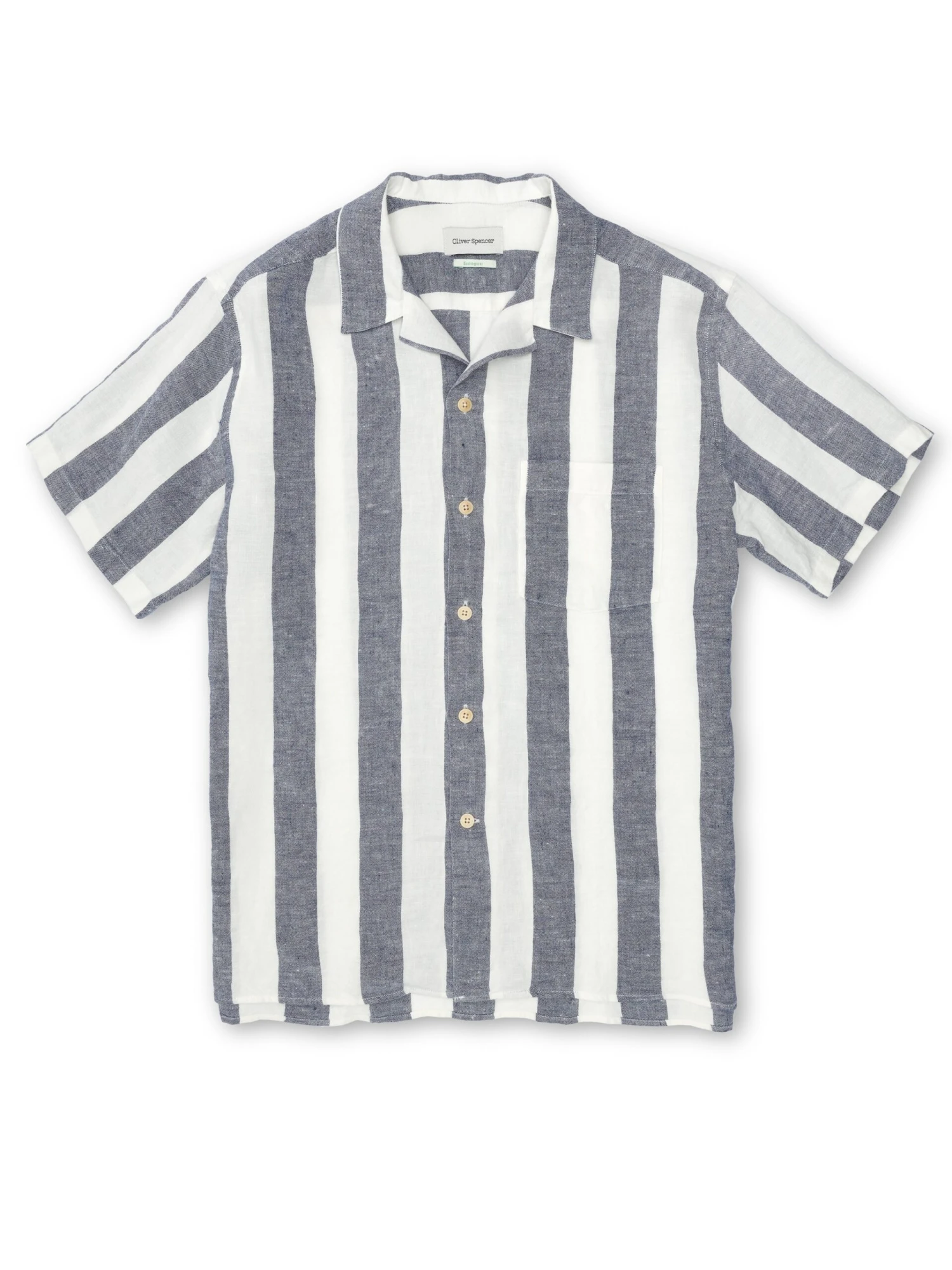 Havana Short Sleeve Shirt Mortimer Blue/White 3 Havana Short Sleeve Shirt Mortimer Blue/White