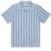 Havana Short Sleeve Shirt Singer Blue -Men's Fashion-Oliver Spencer FlatOSMS156cHavanaShortSleeveShirtSIN01BLUSingerBlue