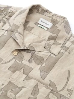 Havana Short Sleeve Shirt Westgate Beige 10 Havana Short Sleeve Shirt Westgate Beige -Men's Fashion-Oliver Spencer FlatOSMS156cHavanaShortSleeveShirtWES01BEIWestgateBeige1
