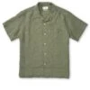 Havana Short Sleeve Shirt Coney Green -Men's Fashion-Oliver Spencer FlatOSMS156eHavanaShortSleeveShirtCON01GRNConeyGreen