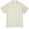 Havana Short Sleeve Shirt Dumont Green -Men's Fashion-Oliver Spencer FlatOSMS156eHavanaShortSleeveShirtDUM01CREDumontCream