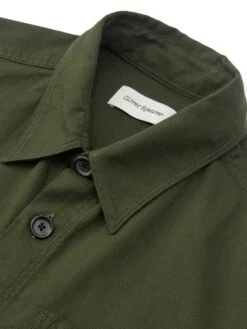 Treviscoe Shirt Kildale Forest Green -Men's Fashion-Oliver Spencer FlatOSMS171aTreviscoeShirtKIL01FOGKildaleForestGreen1