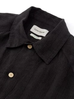 Cuban Short Sleeve Shirt Arnold Black -Men's Fashion-Oliver Spencer FlatOSMS173CubanShortSleeveShirtARN01BLKArnoldBlack1