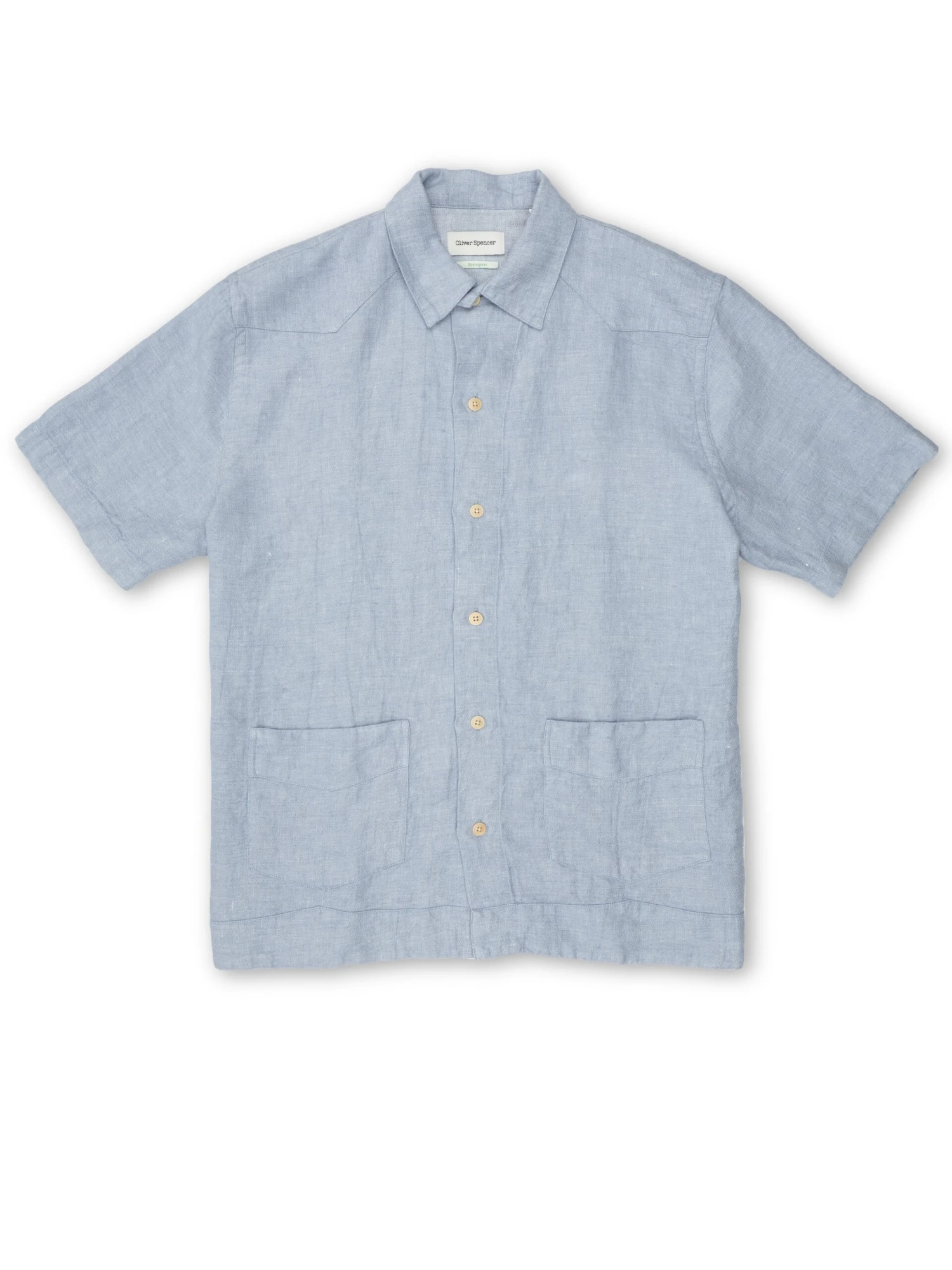 Cuban Short Sleeve Shirt Drescher Blue 3 Cuban Short Sleeve Shirt Drescher Blue