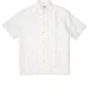 Cuban Short Sleeve Shirt Medley White -Men's Fashion-Oliver Spencer FlatOSMS173CubanShortSleeveShirtMED01WHIMedleyWhite