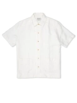 Cuban Short Sleeve Shirt Medley White
