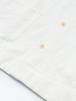 Cuban Short Sleeve Shirt Medley White 11 Cuban Short Sleeve Shirt Medley White -Men's Fashion-Oliver Spencer FlatOSMS173CubanShortSleeveShirtMED01WHIMedleyWhite2
