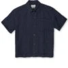 Short Sleeve Milford Shirt Dillard Navy -Men's Fashion-Oliver Spencer FlatOSMS179ShortSleeveMilfordShirtDIL01NAVDillardNavy