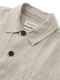 Short Sleeve Milford Shirt Middelboe Sand 10 Short Sleeve Milford Shirt Middelboe Sand -Men's Fashion-Oliver Spencer FlatOSMS179ShortSleeveMilfordShirtMID01SANMiddleboeSand1
