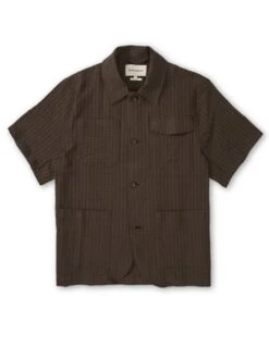 Short Sleeve Safari Shirt Sampson Brown