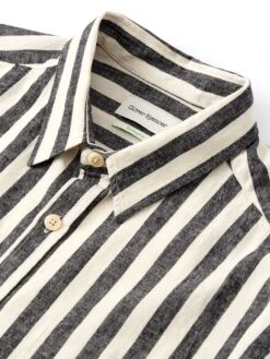 New York Special Shirt Elgar Black/White -Men's Fashion-Oliver Spencer FlatOSMS200dNewYorkSpecialShirtELG01BLWElgarBlackWhite1