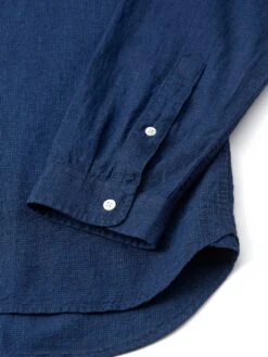 Eton Collar Shirt Lawes Navy -Men's Fashion-Oliver Spencer FlatOSMS69bEtonCollarShirtLAW01NAVLawesNavy2