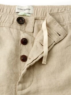 Osborne Drawstring Shorts Coney Sand -Men's Fashion-Oliver Spencer FlatOSMT64DrawstringShortsCON01SANConeySand2