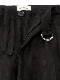Belted Trousers Arnold Black -Men's Fashion-Oliver Spencer FlatOSMT66aBeltedTrousersARN01BLKArnoldBlack2