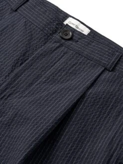 Morton Pleated Trousers Granville Navy -Men's Fashion-Oliver Spencer FlatOSMT68MortonTrousersGRA01NAVGranvilleNavy1