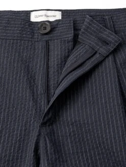 Morton Pleated Trousers Granville Navy -Men's Fashion-Oliver Spencer FlatOSMT68MortonTrousersGRA01NAVGranvilleNavy2