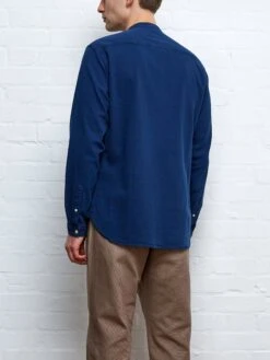 Grandad Shirt Kildale Indigo Rinse -Men's Fashion-Oliver Spencer GRANDADSHIRTKILDALEINDIGORINSE11copy