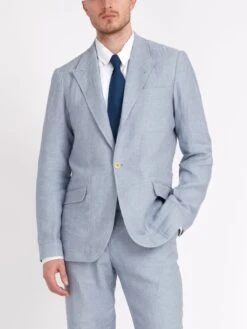 Blue Drescher Wyndhams Suit -Men's Fashion-Oliver Spencer ModelOSMJ363WyndhamsJacketDRE01BLUDrescherBlue5copy c8681ee5 1273 4799 b023 3fcf7b37c2fb