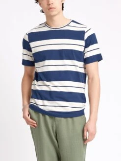 Conduit T-Shirt Brayford Navy -Men's Fashion-Oliver Spencer ModelOSMK580ConduitTShirtBRA01NAVBrayfordNavy3copy Softness