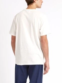 Conduit T-Shirt Hawley Cream -Men's Fashion-Oliver Spencer ModelOSMK580ConduitTShirtHAW01CREHawleyCream16copy Softness