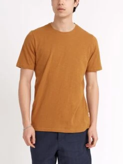 Conduit T-Shirt Hawley Ochre -Men's Fashion-Oliver Spencer ModelOSMK580ConduitTShirtHAW01OCHHawleyOchre7copy