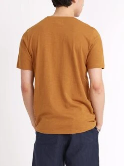 Conduit T-Shirt Hawley Ochre -Men's Fashion-Oliver Spencer ModelOSMK580ConduitTShirtHAW01OCHHawleyOchre9copy