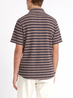 Tabley Polo Shirt Braemar Mauve -Men's Fashion-Oliver Spencer ModelOSMK689cTableyPoloShirtBRA01MAUBraemarMauve12copy Softness