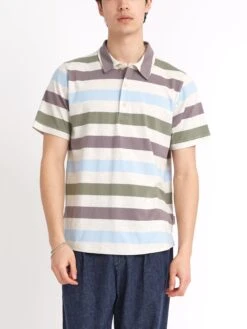 Tabley Polo Shirt Tawford Multi -Men's Fashion-Oliver Spencer ModelOSMK689cTableyPoloShirtTAW01MULTawfordMulti1copy