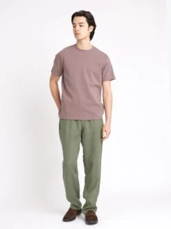 Men's Fashion-Oliver Spencer -Men's Fashion-Oliver Spencer ModelOSMK724HeavyTShirtTAV01MAUTavistockMauve1 Softness